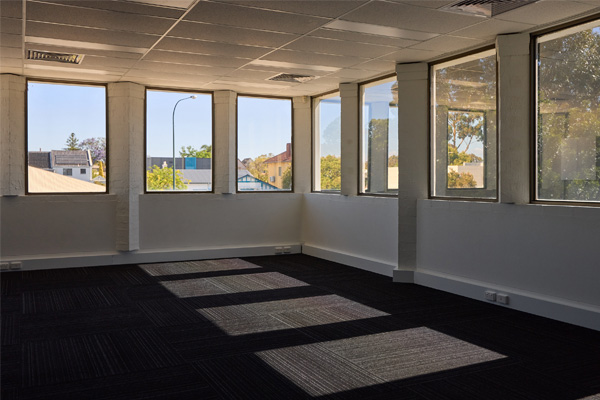 Inside of a modern multi-purpose building in Perth which would be appealing to commercial or corporate property managers.